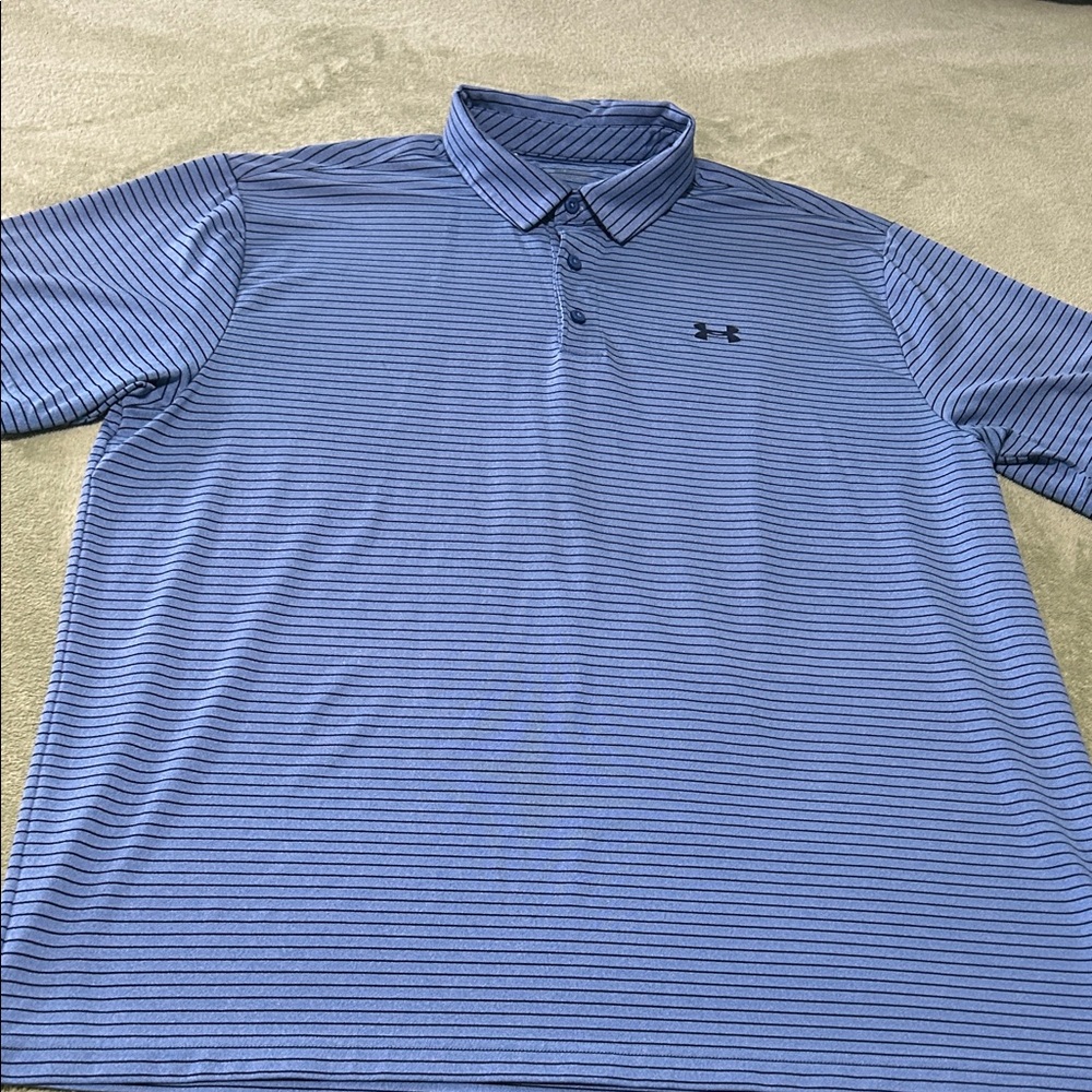Under Armour Men's Navy Striped Polo